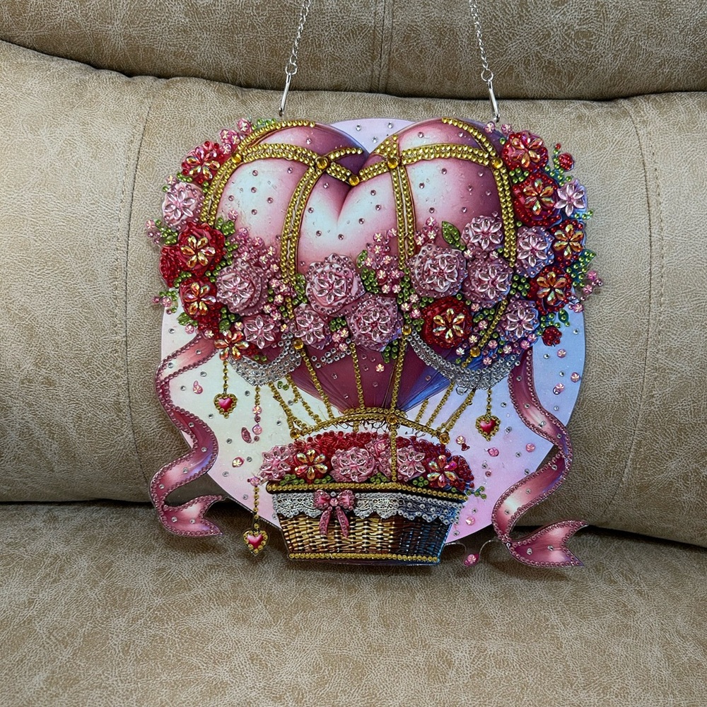 Pink and Purple Hot Air Balloon Wall Art